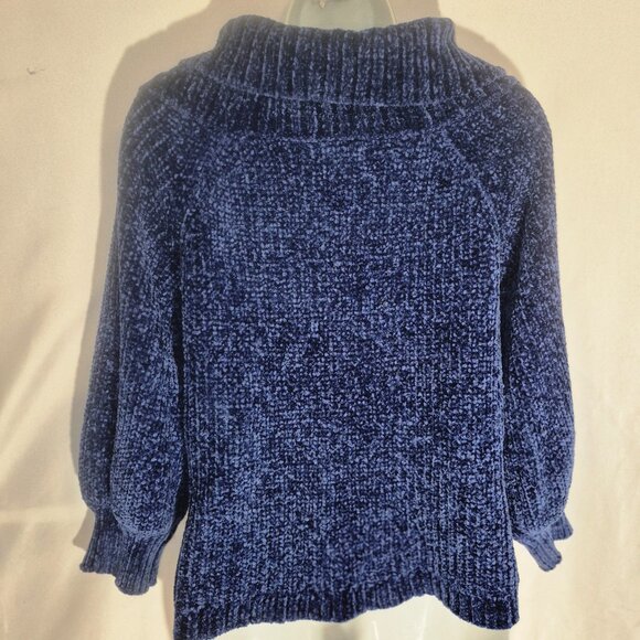 PINK ROSE Pretty Cowl Neck sweater, 2-tone Blue in size small - Picture 9 of 16
